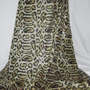 3 ММ Леопардовая Ткань С Блестками Животный Узор Telas Дизайнерская Ткань DIY Швейная Кукла Материал Блестящая Ткань Tecido Costura Для Платья