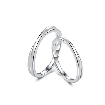Бесконечно люблю тебя, серебряное кольцо для пары S925 пробы, открытое для женского меньшинства, дизайн для мужчин и женщин