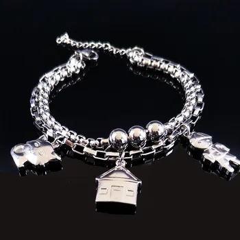 Модный Новый Фамильный браслет из нержавеющей стали для женщин серебристого цвета для мальчика, домашнего кота, браслет-оберег, ювелирные изделия, браслеты hombre B17725S05