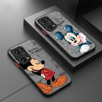 Милый Микки Маус Disney для OPPO Find F21 X5 Pro X3 Pro Lite Pro Neo 4G 5G, матовый полупрозрачный чехол для телефона