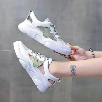 Белая обувь, Женские спортивные сандалии на платформе для отдыха, женские летние Сетчатые Дышащие кроссовки, Traf 2023
