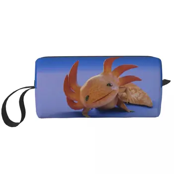 Медная Косметичка Аксолотля Большой Емкости Salamander Animal Makeup Case Beauty Storage Туалетные Сумки Dopp Kit Case Box