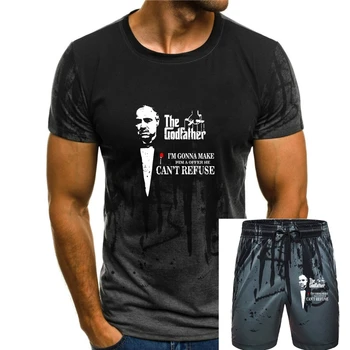 Потрясающие футболки для парней с круглым вырезом и коротким рукавом, обычная мужская офисная футболка Godfath Make Offerpoof с графическим рисунком