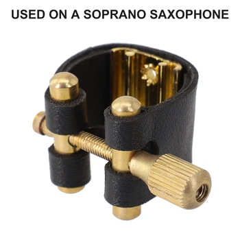 Мундштук для саксофона, Кожаная застежка, Лигатуры для аксессуаров для сопрано-саксофона, запчасти для инструментов для тенор-сопрано-саксофона