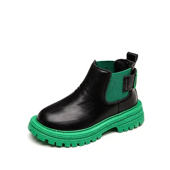 MODX / Обувь Из Качественной Кожи, Ботильоны в Британском стиле Для мальчиков И Девочек, Разноцветные Короткие ботинки 