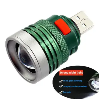 Фонарик Lanterna Ультраяркий, питание через USB-интерфейс, мини-светодиодная подсветка, USB-вспышка, 3 режима, портативный фонарик