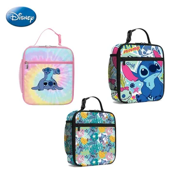 Сумка для ланча Disney Stitch, ткань Оксфорд, мультяшный ланч-бокс, изоляционная сумка, переносная сумка для пикника, студенческая сумка для ланча, Детская сумка для льда