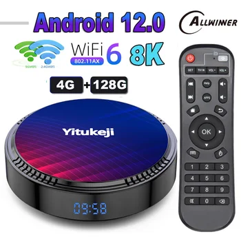 Android 12 TV Box H618 128G 64G 32GB 16G Allwinner 8K 4k 2.4G 5G Wifi BT5.0 Глобальный медиаплеер