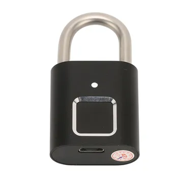 Умный водонепроницаемый замок с отпечатками пальцев, водонепроницаемый биометрический замок для предотвращения кражи, перезаряжаемый USB-замок для рюкзаков, чемоданов