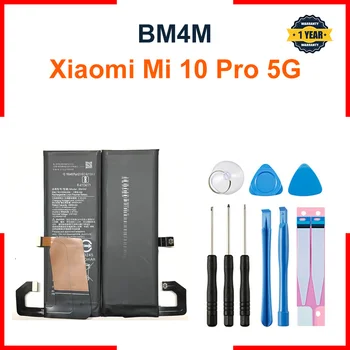 Xiao mi 100% Оригинальный Аккумулятор BM4M 4500mAh Для Xiaomi Mi 10 Pro 5G BM4M Высококачественные Сменные Батареи Для Телефона + Инструменты
