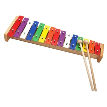 Алюминиевая пластина из 15 нот, разноцветные игрушки для фортепиано, Ксилофон, Детские подарочные игрушки