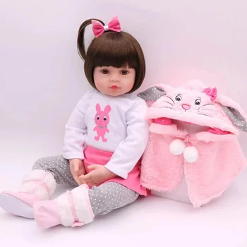 60 см Кукла-Реборн, имитирующая детскую куклу, реалистичные и очаровательные игрушки из мягкой резины, подарки на день рождения для мальчиков и девочек