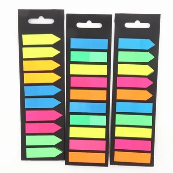 200 листов флуоресцентного цветного блокнота для заметок Самоклеящиеся заметки Закладка Маркер Бумага для наклеек Школьные канцелярские принадлежности