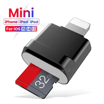 Внешний Считыватель карт памяти OTG Для iPhone 13 12 Pro Max Для iPhone Mini Micro SD TF Card Reader Адаптер для системы iOS 12 Выше