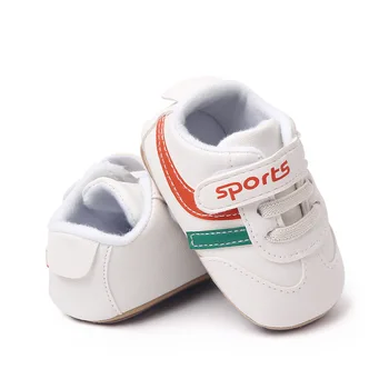 Детская обувь, детские кроссовки, детская однотонная детская обувь для младенцев и малышей, нескользящая спортивная обувь из искусственной кожи.