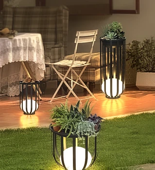 Уличный водонепроницаемый светильник для лужайки, садовый светильник для виллы, уличный современный светильник для внутреннего двора, атмосферный торшер