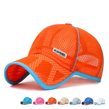 Унисекс Молодежная кепка дальнобойщика Регулируемые бейсболки Snapback, дышащие сетчатые Полупрозрачные шляпы, легкие солнцезащитные шляпы