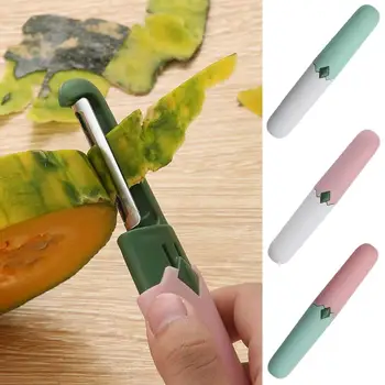 Нож для чистки моркови, картофеля, фруктов, овощей, карманные ножи 2 В 1 из нержавеющей стали, нескользящий кухонный режущий инструмент