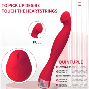 Массажная палочка для женских интимных частей с точкой G, Сильная вибрация, Автоматический AV-вибратор для пениса, мастурбация, секс-игрушки для взрослых, перезаряжаемые