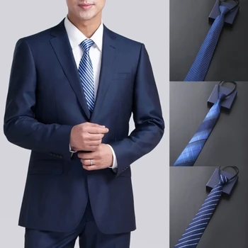 Деловые галстуки для мужчин Унисекс Многоцветный галстук Дизайн на молнии Официальные шейные уборы для девочек и мальчиков Аксессуары для униформы
