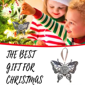 Рождественские украшения Металлические украшения в виде бабочек Для потери близких Персонализируйте Подвеску на Рождественской елке Рождественские украшения 2024 года