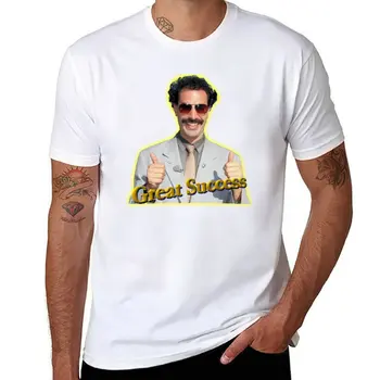 Новая футболка с наклейкой Borat Great Success, футболки с графическими надписями, графические футболки, одежда для мужчин