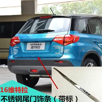 Для Suzuki Vitara Молдинг нижней крышки багажника задней двери из нержавеющей стали отделка задней двери автомобильные Аксессуары 2018 2017 2016