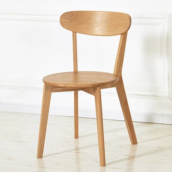 Уличный обеденный стул с скандинавским акцентом, кухонный офисный стул из белого дуба, простые стулья со спинкой, мебель для отдыха, отель Muebles, мебель для дома WKDC